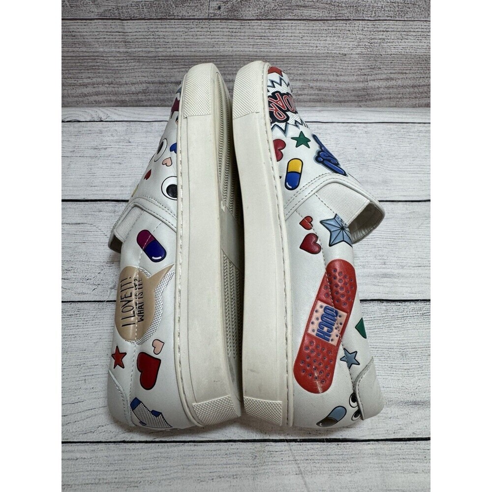 Anya Hindmarch White 'Wink In' Leather Slip On Sneaker sz 38 - Picture 6 of 14
